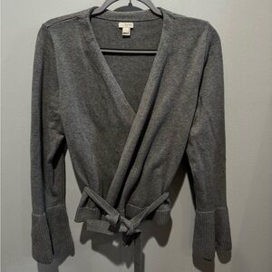 J. Crew Gray Wrap Cardigan